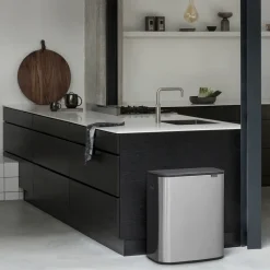 Brabantia Bo touch bin 2x30 L, matte-brushed steel Silver-coloured Online
