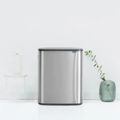 Brabantia Bo touch bin 2x30 L, matte-brushed steel Silver-coloured Online