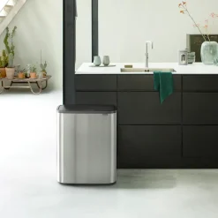 Brabantia Bo touch bin 2x30 L, matte-brushed steel Silver-coloured Online