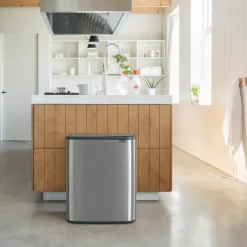 Brabantia Bo touch bin 2x30 L, matte-brushed steel Silver-coloured Online