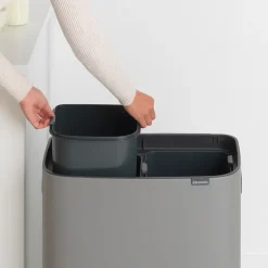 Brabantia Bo touch bin 2x30 L, Mineral concrete Grey Best