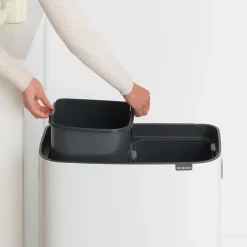 Brabantia Bo touch bin 2x30 L, White Sale