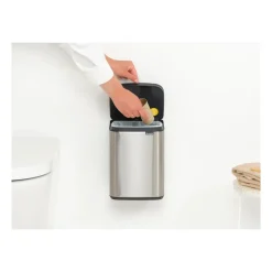 Brabantia Bo waste bin 4 L, Brushed steel - matt Silver-coloured Online