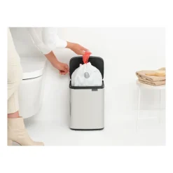Brabantia Bo waste bin 7 L, Brushed steel - shiny Silver-coloured Online