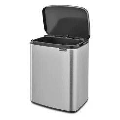 Brabantia Bo waste bin 12 L, Brushed steel - matte Blue Sale