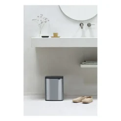 Brabantia Bo waste bin 12 L, Brushed steel - matte Blue Sale