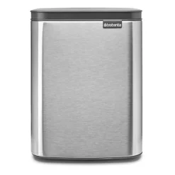 Brabantia Bo waste bin 7 L, Brushed steel - matte Blue Outlet