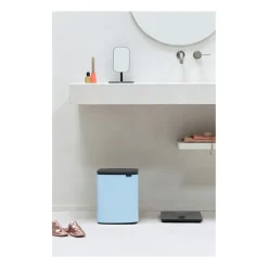 Brabantia Bo waste bin 12 L, Dreamy Blue Silver-coloured Clearance