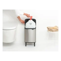 Brabantia Bo waste bin high 7 L, Brushed steel - matte Silver-coloured Sale