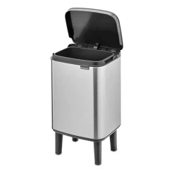 Brabantia Bo waste bin high 4 L, Brushed steel - matte Silver-coloured Online