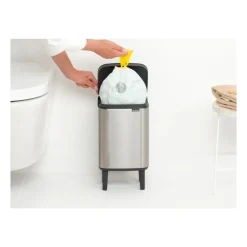 Brabantia Bo waste bin high 4 L, Brushed steel - matte Silver-coloured Online