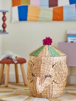 Bloomingville Bobo basket with lid 35x50 cm, Natural Brown New