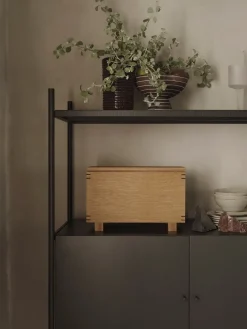 Ferm Living Bon wooden box 19x35 cm, Oiled oak Brown Outlet