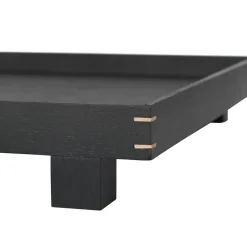 Ferm Living Bon wooden tray large, -stained oak Black Hot