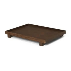 Ferm Living Bon wooden tray large, Smoked oak Brown Sale