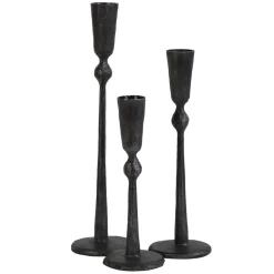 Tell Me More Boule candle sticks , Large Black Hot