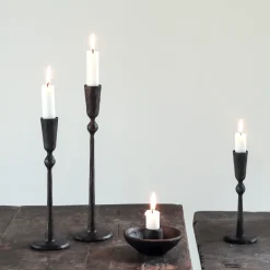 Tell Me More Boule candle sticks , Large Black Hot