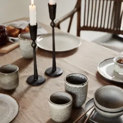 Tell Me More Boule candle sticks , Large Black Hot