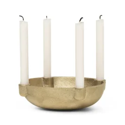 Ferm Living Bowl advent candle brass, brass Gold-coloured New