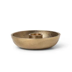 Ferm Living Bowl candle sticks Ø10 cm, brass Gold-coloured Outlet