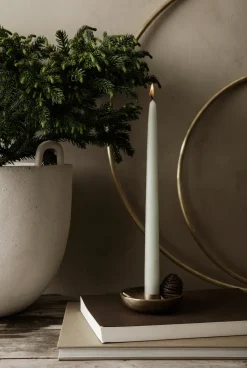 Ferm Living Bowl candle sticks Ø10 cm, brass Gold-coloured Outlet