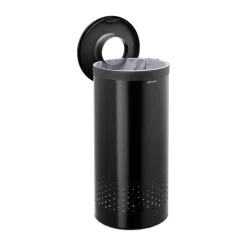 Brabantia laundry basket with plastic lid 35 L, Matte Black