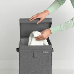 Brabantia stackable laundry basket 35 l., dark Grey Clearance