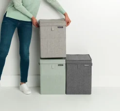 Brabantia stackable laundry basket 35 l., green Grey Outlet