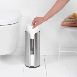 Brabantia toilet paper holder 3 rolls, matte steel Silver-coloured Clearance