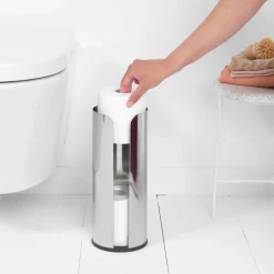 Brabantia toilet paper holder 3 rolls, brilliant steel Silver-coloured Online