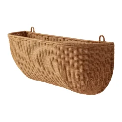 Ferm Living Braided wall pocket wall basket 25x75 cm, Natural Brown Outlet