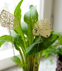 KLONG Brass leaves decoration 2-pack, Water Gold-coloured