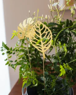 KLONG Brass leaves decoration 2-pack, Wood Gold-coloured Sale