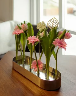KLONG Brass leaves decoration 2-pack, Wood Gold-coloured Sale