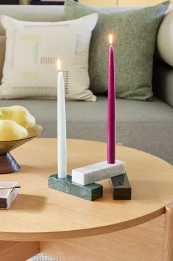 Hübsch Brick candle holder, White Clearance