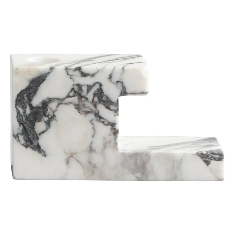 101 Copenhagen Brick low candle holder 7.5x14 cm, Calacatta White Best