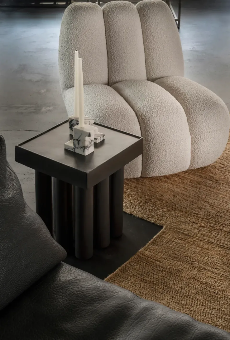 101 Copenhagen Brick low candle holder 7.5x14 cm, Calacatta White Best