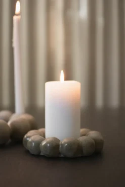 DBKD Bright candle tray Ø17 cm, Beige Online