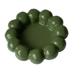 DBKD Bright candle tray Ø17 cm, Shiny Green Hot