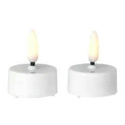 Scandi Essentials Bright LED tealight Ø3.8 cm 2-pack, White Sale