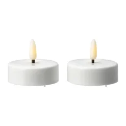 Scandi Essentials Bright LED tealight Ø5.8 cm 2-pack, White Sale