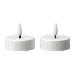 Scandi Essentials Bright LED tealight Ø5.8 cm 2-pack, White Sale