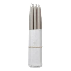 Broste Copenhagen dipped antique candles 10-pack, Rainy day Beige Sale