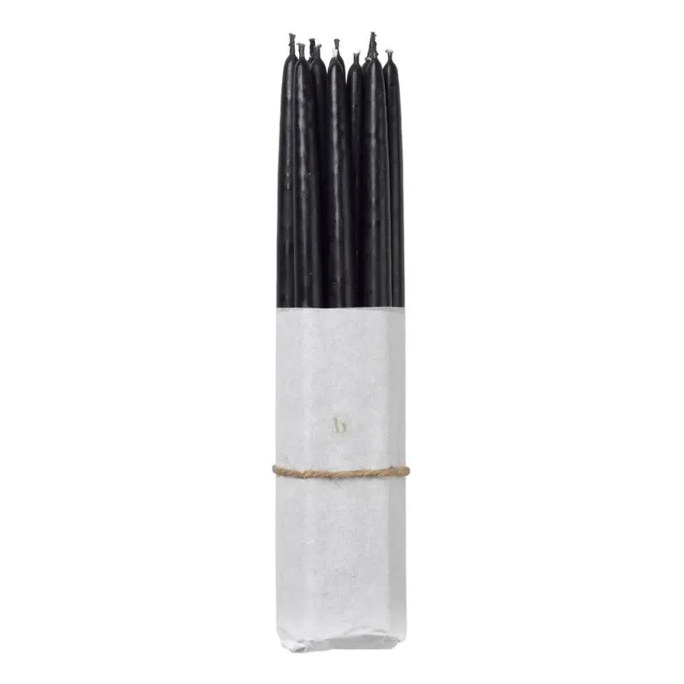 Broste Copenhagen dipped antique candles 10-pack, Simply Black Discount