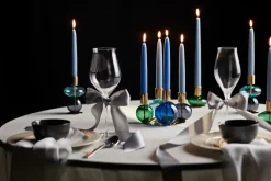 Holmegaard Bubble 4-arm candlestick Ø17.5x12 cm, Blue-green-smoke BlueGreenGrey Hot