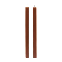 Ferm Living Burren taper candles 2-pack, Bronze Brown Hot
