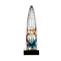 Kosta Boda BV Vertical Journey lass sculpture, clear Transparent Sale