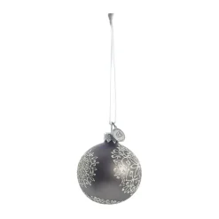 Lene Bjerre Cadelia Christmas bauble Ø6 cm, Dark , snowflake Grey Online