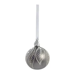 Lene Bjerre Cadelia Christmas bauble Ø6 cm, Dark , leaf Grey Outlet