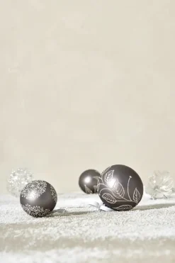 Lene Bjerre Cadelia Christmas bauble Ø6 cm, Dark , leaf Grey Outlet